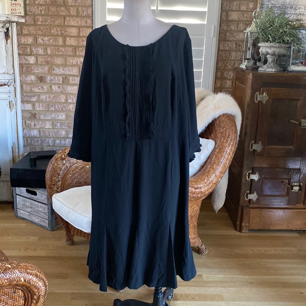 TALBOTS BLACK DRESS PLUS 18 W NEW